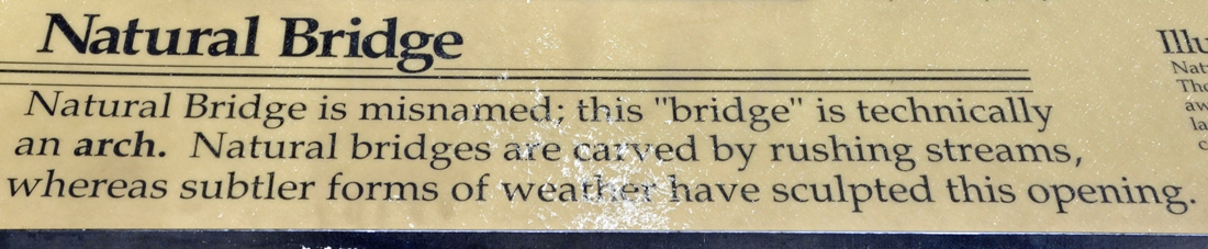 sign about the Natural Bridge